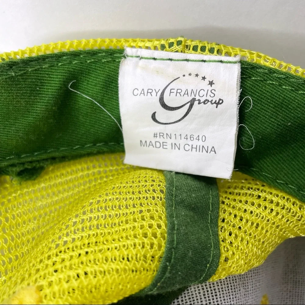John Deere K-Products Baseball Hat Embroidered Green yellow Adjustable Mesh Back